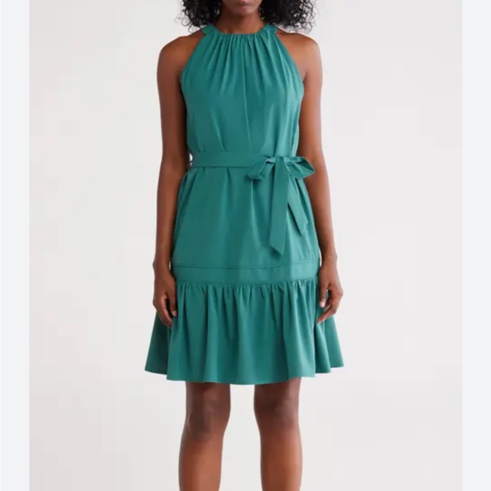 Calvin Klein Green Halter Mini Dress